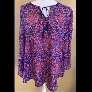 Printed Peasant Blouse from Banana Republic